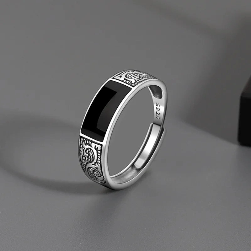 Tool Wrench Open Ring Silver Plated Adjustable Ring Men