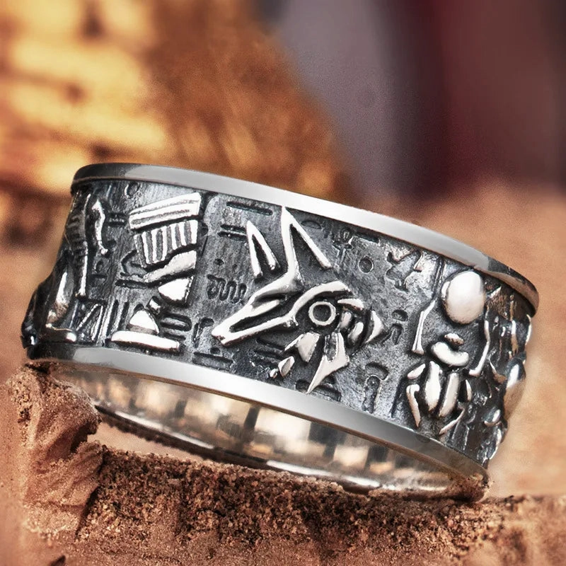 Tool Wrench Open Ring Silver Plated Adjustable Ring Men