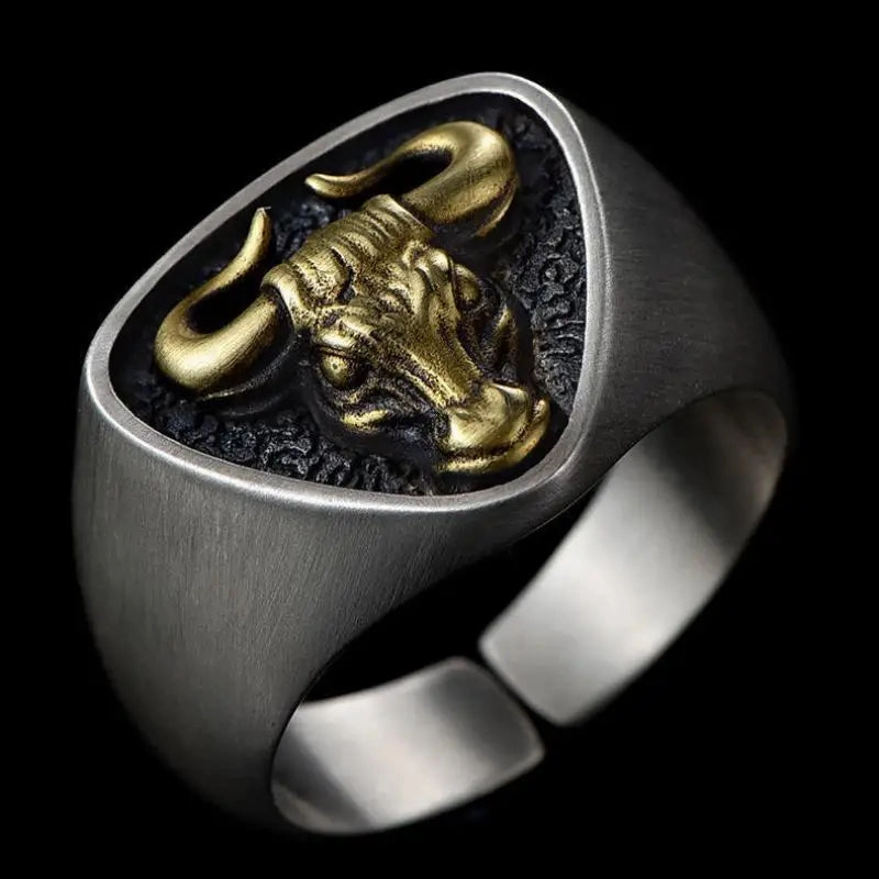 Tool Wrench Open Ring Silver Plated Adjustable Ring Men