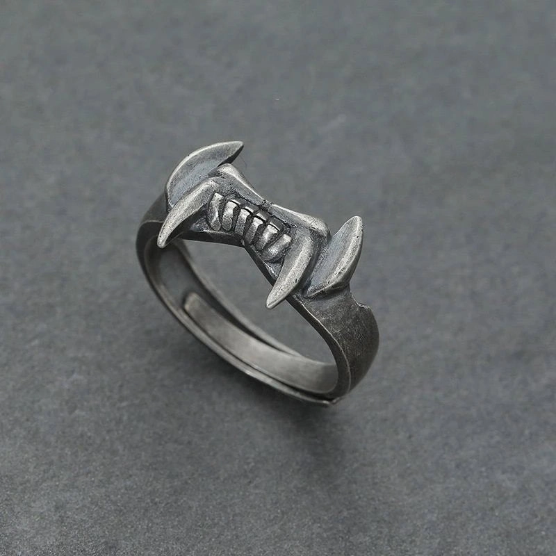 Tool Wrench Open Ring Silver Plated Adjustable Ring Men