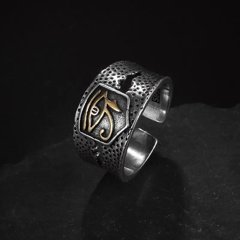 Tool Wrench Open Ring Silver Plated Adjustable Ring Men