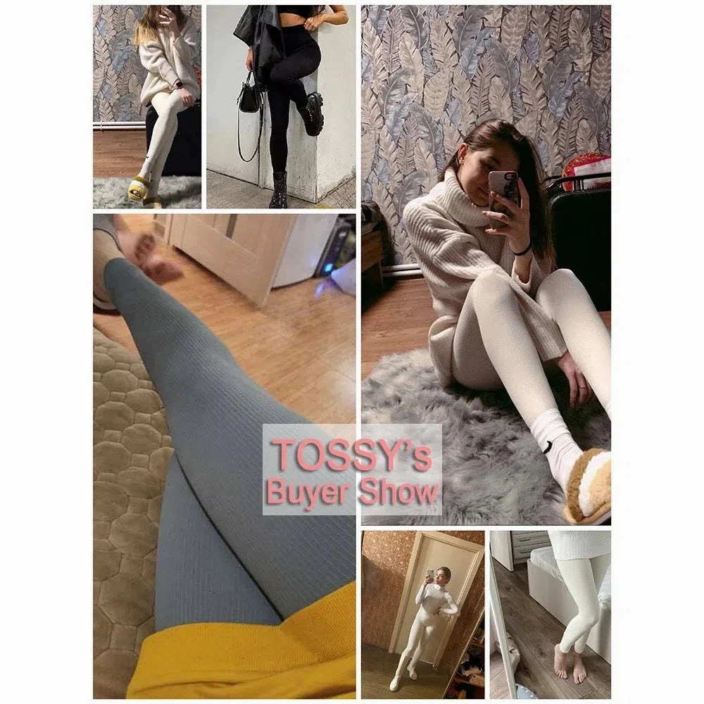 Tossy Ribbed Yoga Leggings Sports Tights Women Push Up Fit