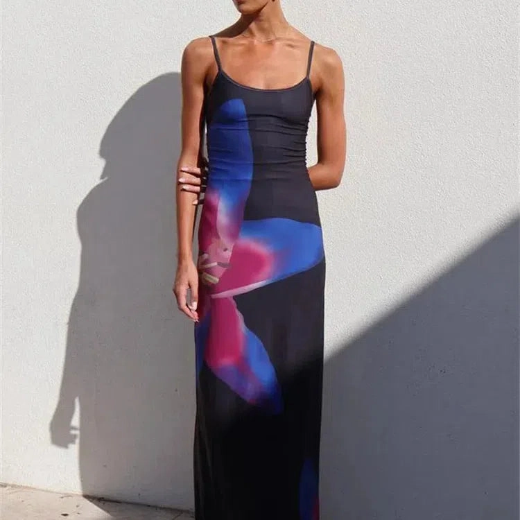 Tossy Spaghetti Strap Lily Floral Slip Dress for Summer Fun