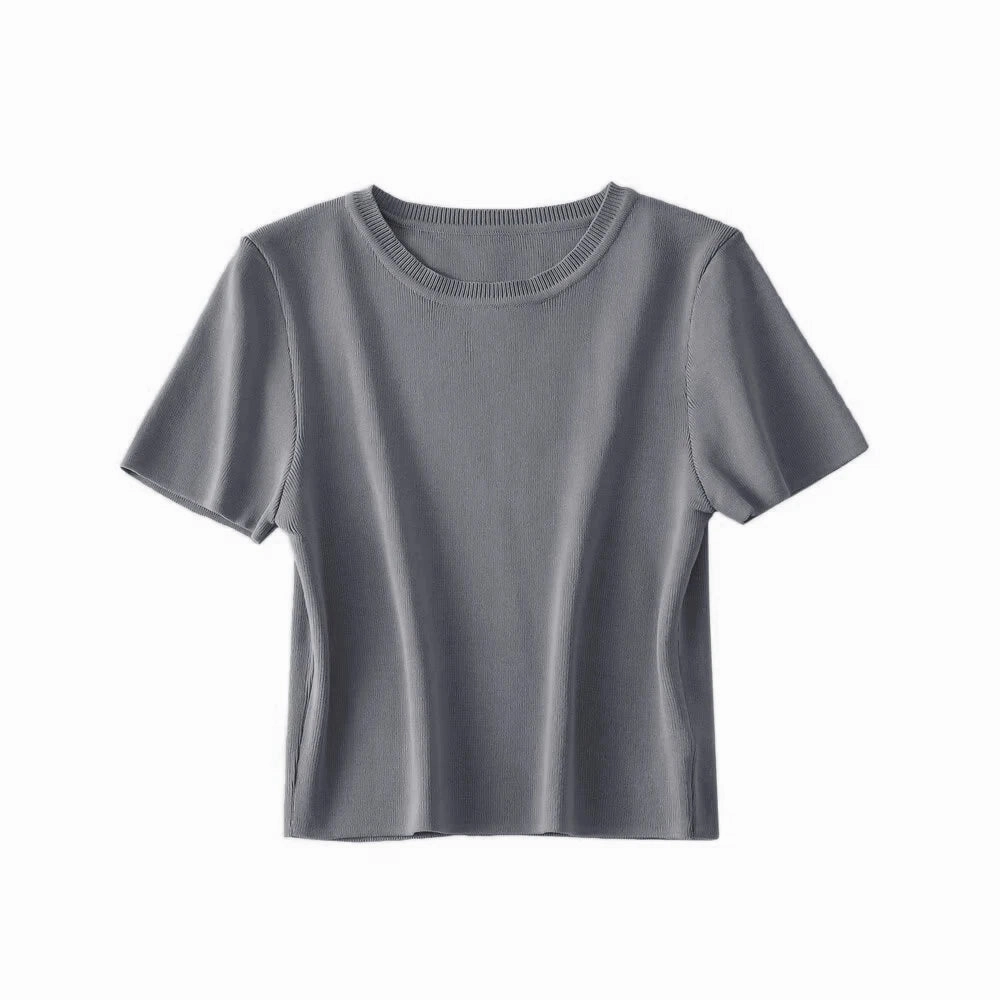 TRAF Women Fashion Striped Cropped Knit Sweater Chic Top