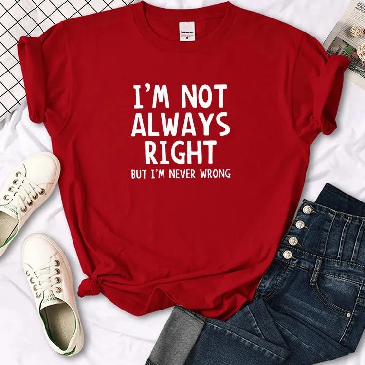 Trendy Oversized Summer T-Shirt for Women ?C Cool Letter Prints, Casual Round Neck Tee, Unisex Fit, Available in 12 Vibrant Colors