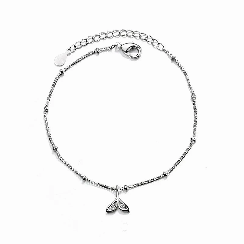 VENTFILLE 925 Sterling Silver Double Love Heart Bracelet Elegant Adjustable Fashion Jewelry