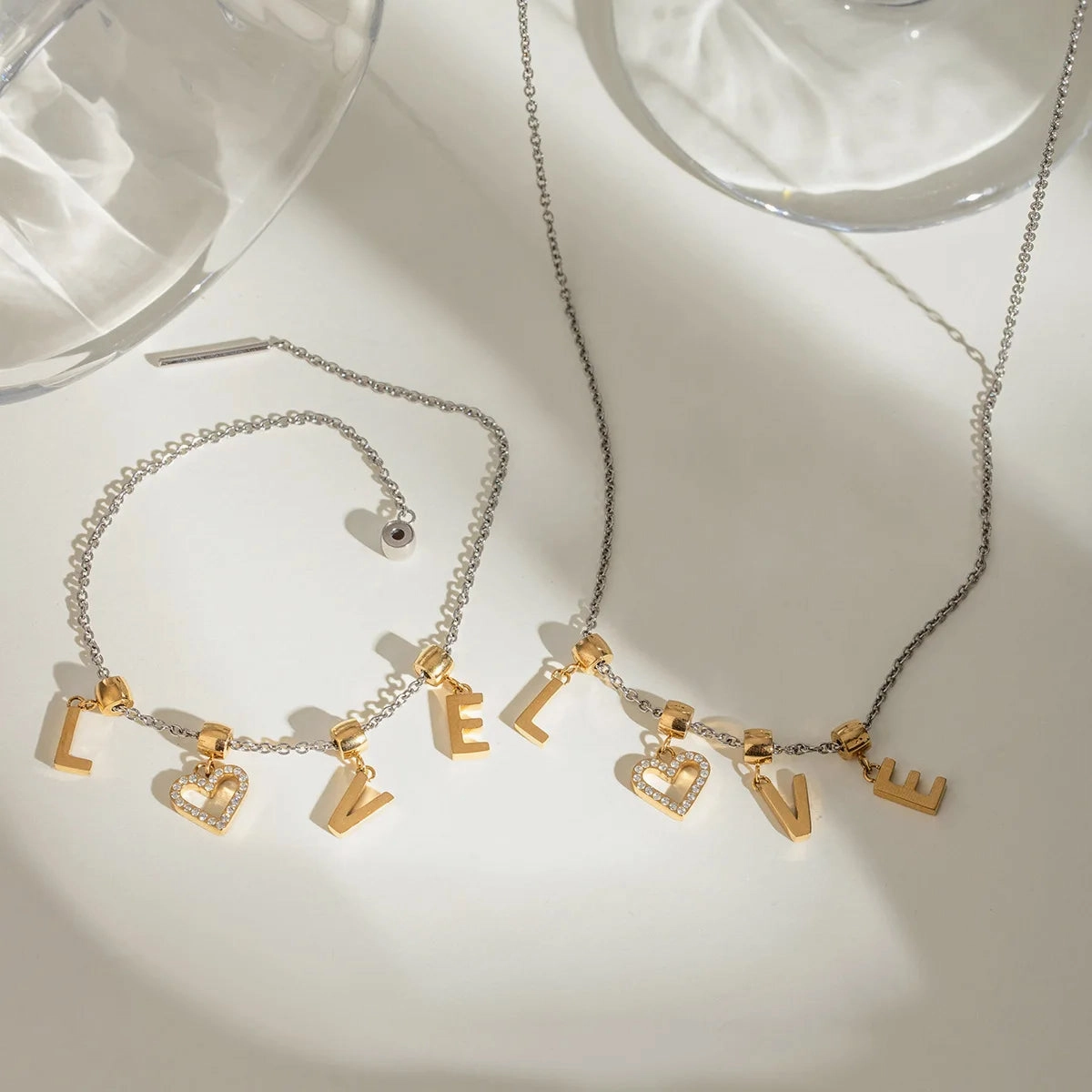 Vintage 18K Collarbone Chain Gold And Silver Necklace for Women