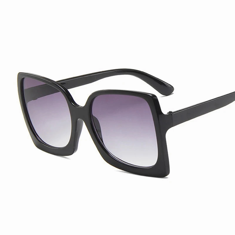 Vintage Big Square Sunglasses Woman Black Gradient Oversized