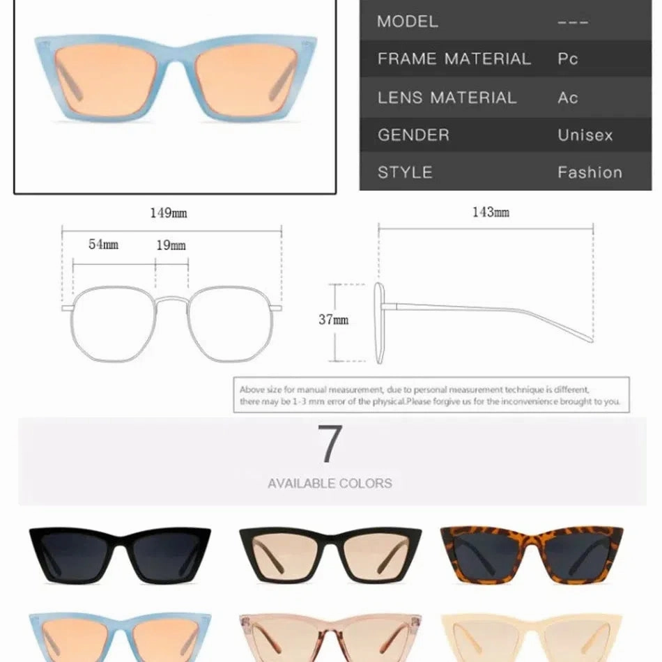 Vintage Cat Eye Sunglasses Women Retro Small Frame Shades