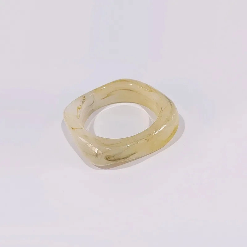 Vintage Punk Thick Irregular Shaped Resin Bracelet Jewelry