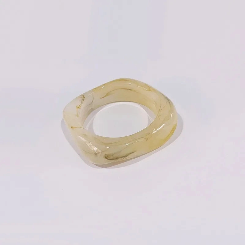 Vintage Punk Thick Irregular Shaped Resin Bracelet Jewelry