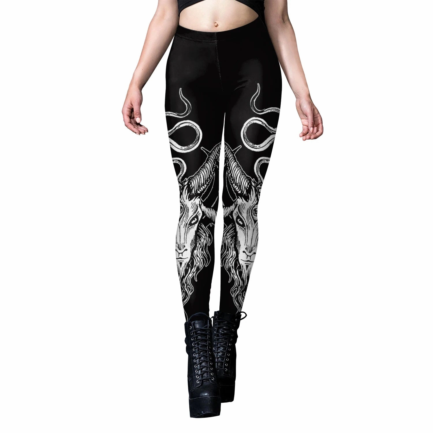 VIP Fashion Woman Gothic Leggings Sexy Steampunk Print Pants