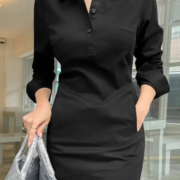 VONDA Summer Mini Dress Women Stylish Long Sleeve Sundress