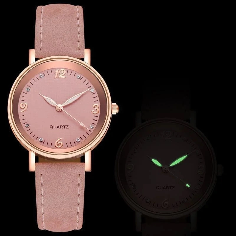 Watches for Women Leather Band Luxury Quartz Bracelet Watch