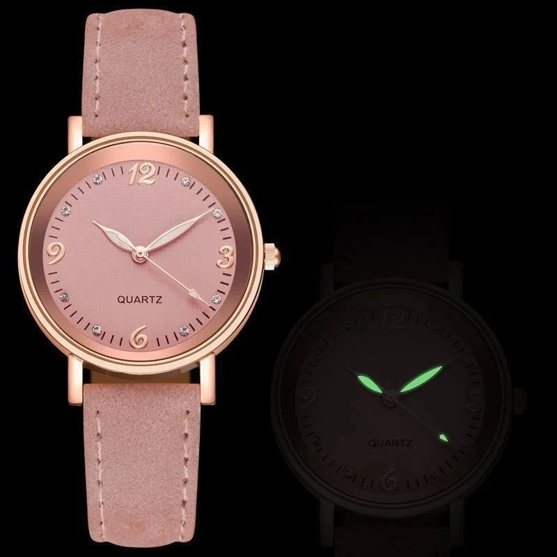 Watches for Women Leather Band Luxury Quartz Bracelet Watch