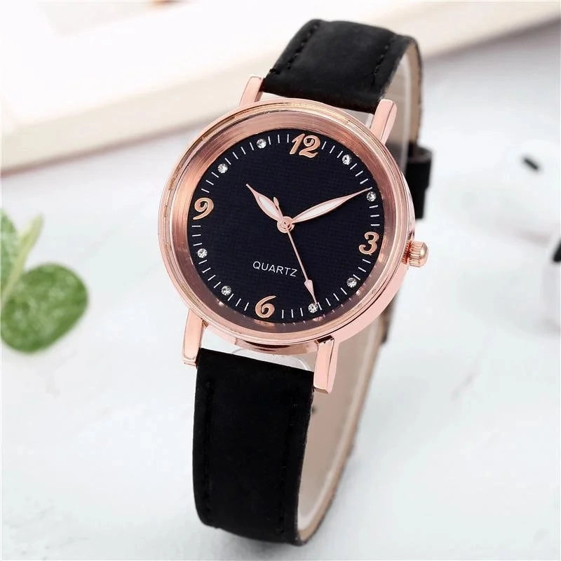 Watches for Women Leather Band Luxury Quartz Bracelet Watch