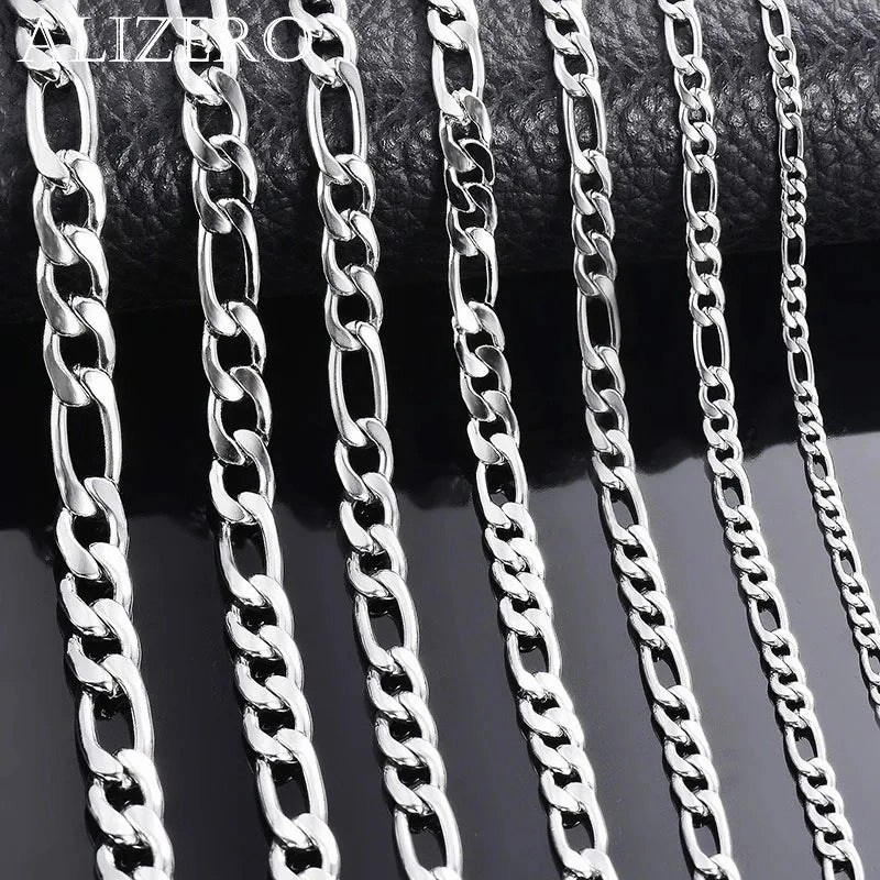 Wholesale 925 Sterling Silver Necklace 2-12mm Width Chain for Men and Women Engagement Jewelry