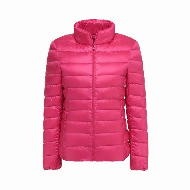 Winter Portable Standing Collar Down Jacket Women??s Thin Warm Versatile Coat