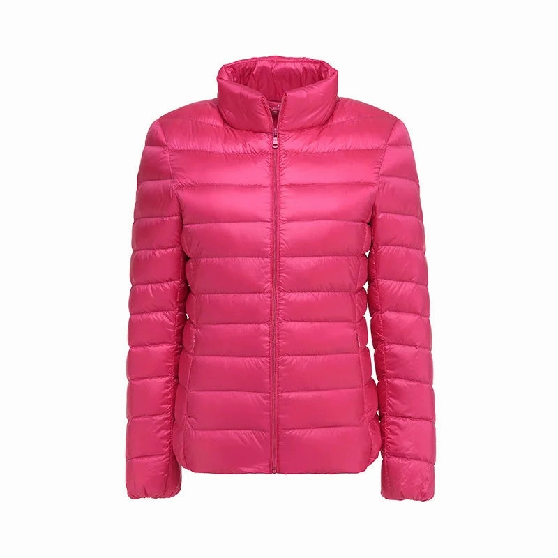 Winter Portable Standing Collar Down Jacket Women??s Thin Warm Versatile Coat
