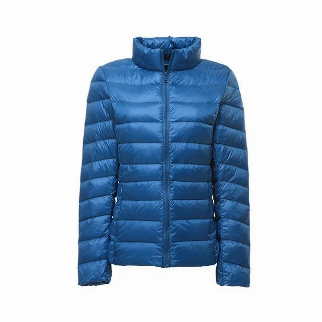 Winter Portable Standing Collar Down Jacket Women??s Thin Warm Versatile Coat