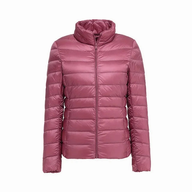 Winter Portable Standing Collar Down Jacket Women??s Thin Warm Versatile Coat