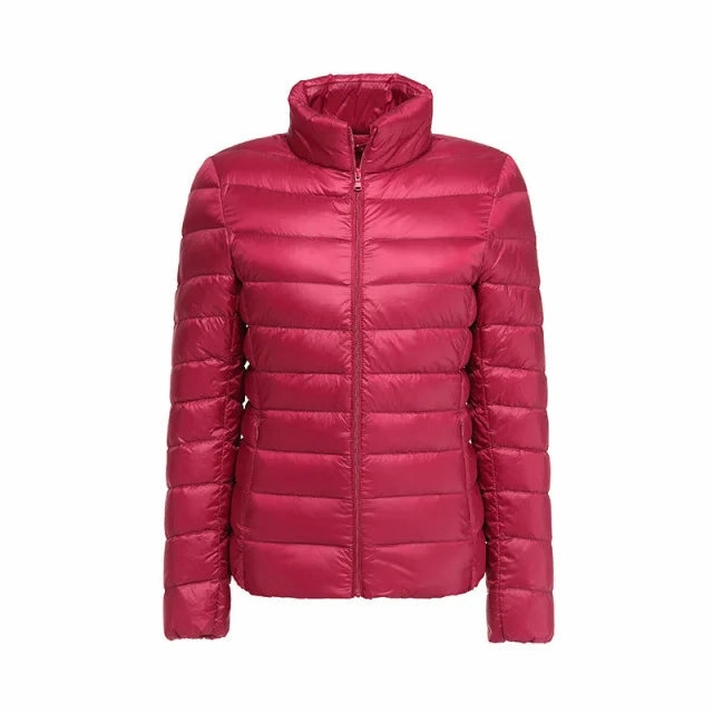 Winter Portable Standing Collar Down Jacket Women??s Thin Warm Versatile Coat