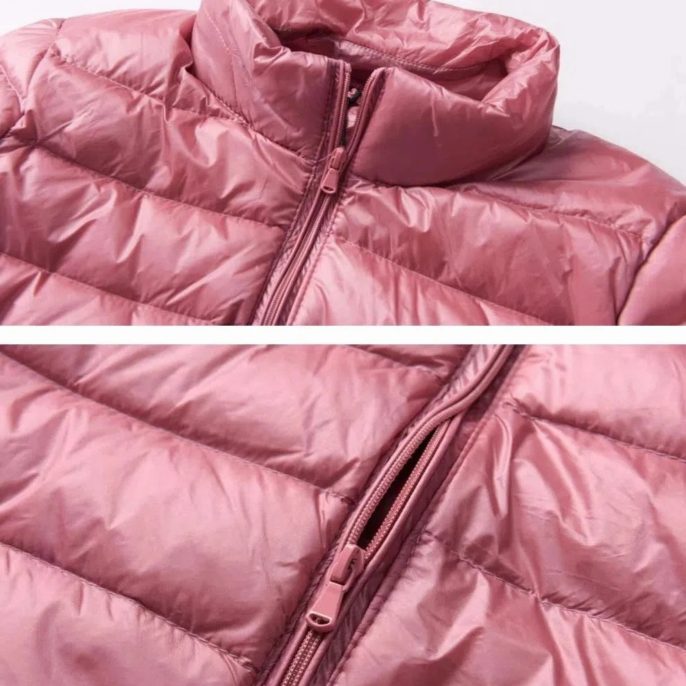 Winter Portable Standing Collar Down Jacket Women??s Thin Warm Versatile Coat