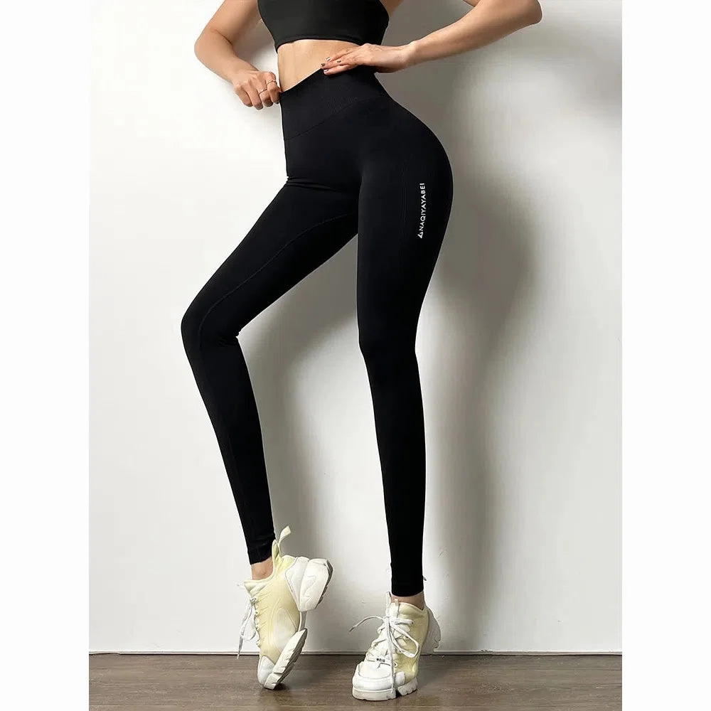 Wmuncc Booty Scrunch Legging Women High Waist Fitness Seamless Gym Tights Sexy Bumbum Hip Lifting Pant Nylon   Spandex Gymwear