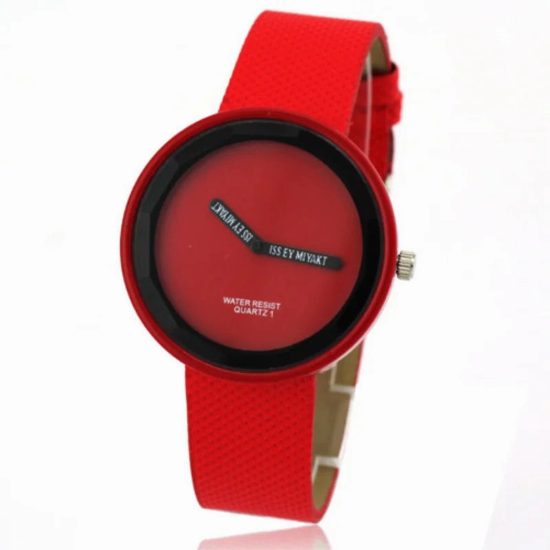 WoMaGe Women's Watches Fashion Casual Red Leather Band Quartz