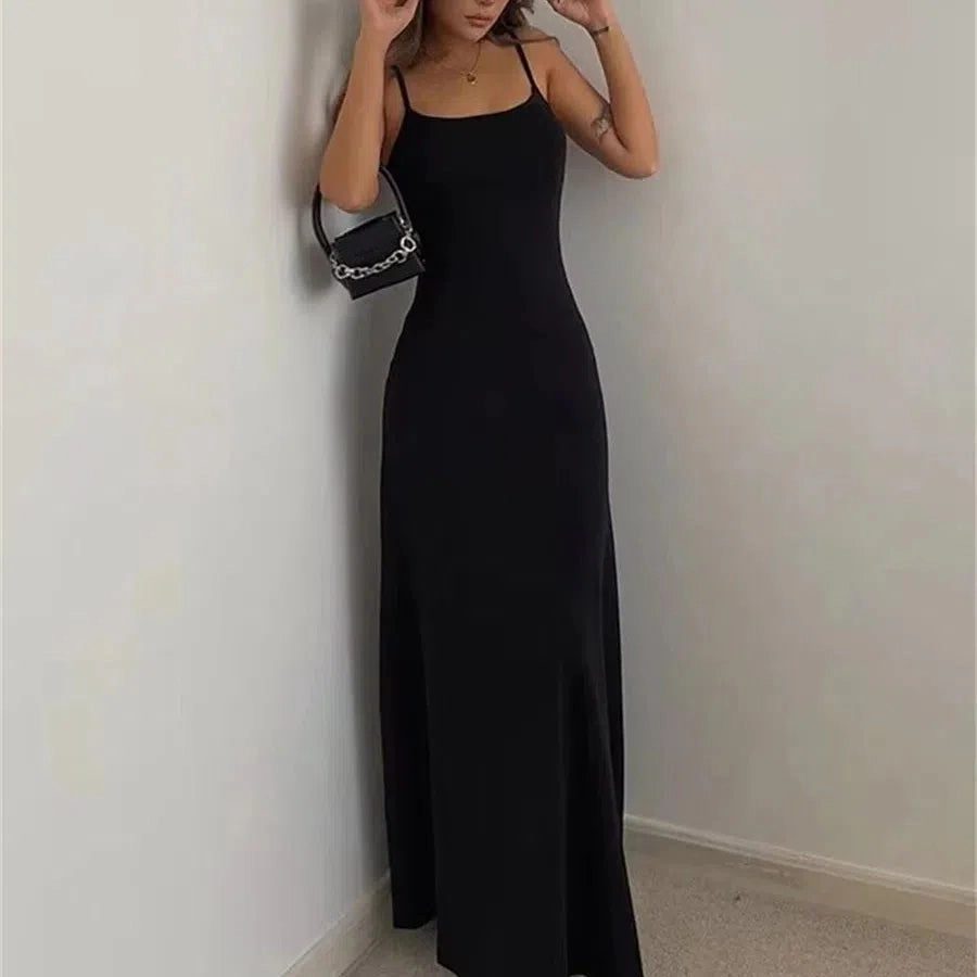 Woman Spring Summer Style Bodycon Dress Sexy Sleeveless Split Sheath