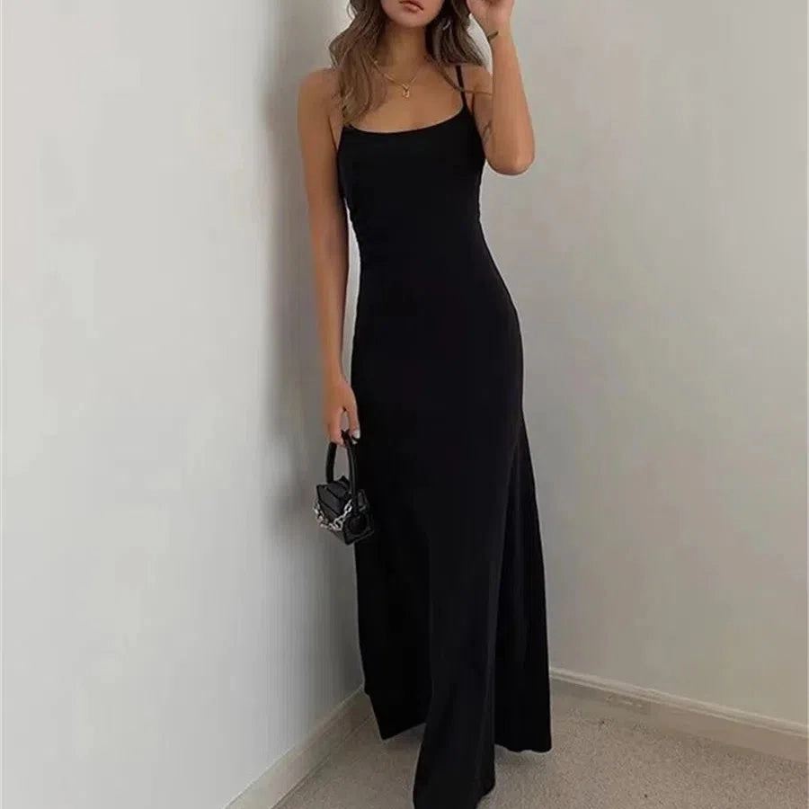 Woman Spring Summer Style Bodycon Dress Sexy Sleeveless Split Sheath