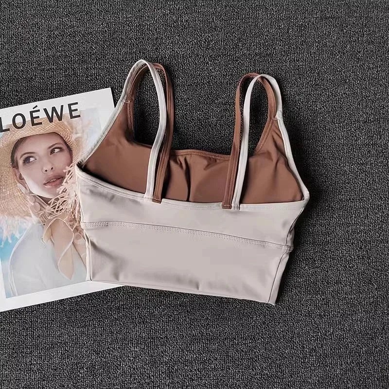 Women Breathable Sports Bra Shockproof Push Up Gym Crop Top