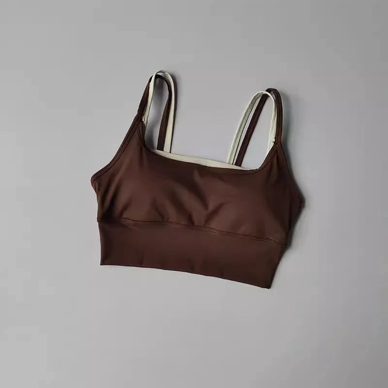 Women Breathable Sports Bra Shockproof Push Up Gym Crop Top
