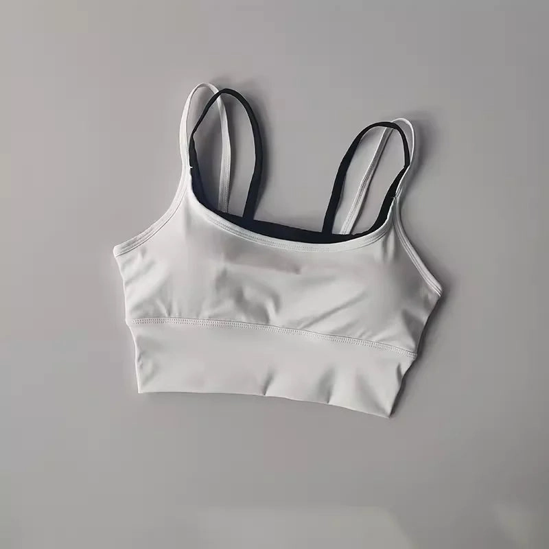 Women Breathable Sports Bra Shockproof Push Up Gym Crop Top