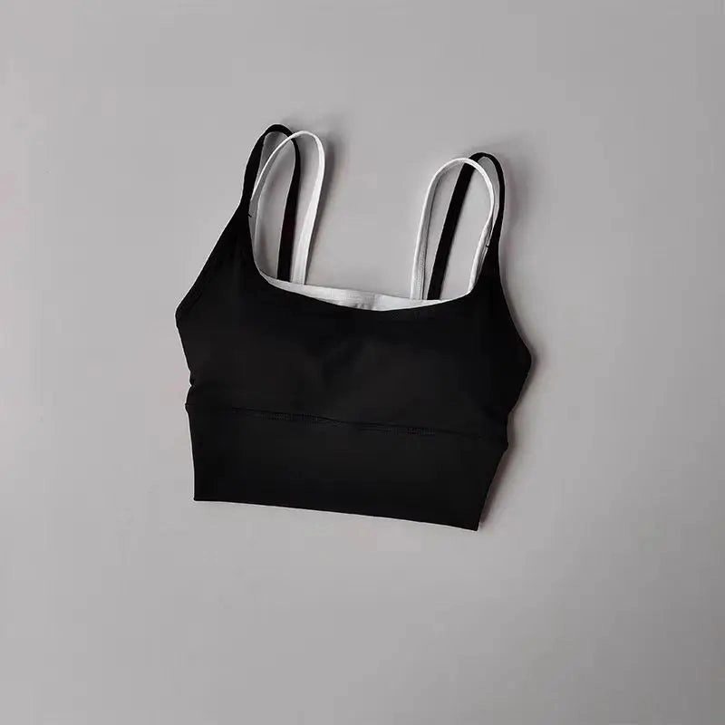 Women Breathable Sports Bra Shockproof Push Up Gym Crop Top
