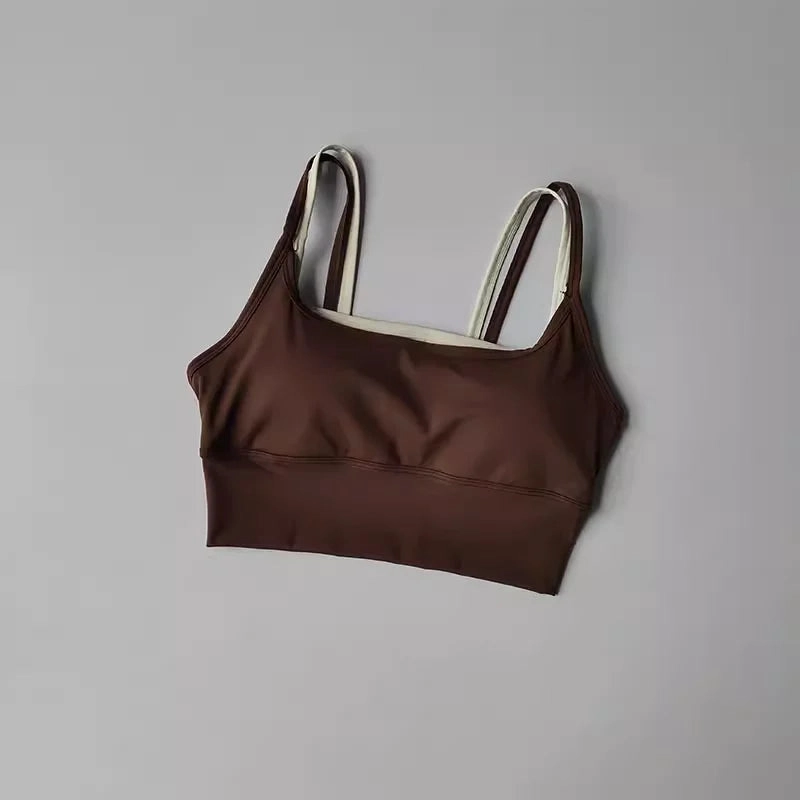 Women Breathable Sports Bra Shockproof Push Up Gym Crop Top