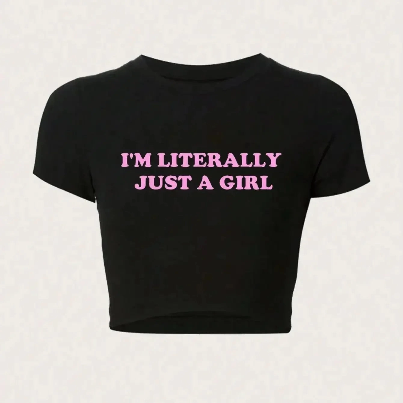 Women Crop T Shirt Short Sleeve Letter Printed Summer Tee Casual Streetwear Top for Women