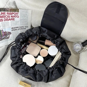 Women Drawstring Cosmetic Bag Travel Makeup Organizer Pouch