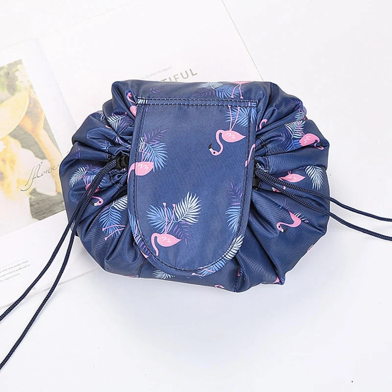 Women Drawstring Cosmetic Bag Travel Makeup Organizer Pouch