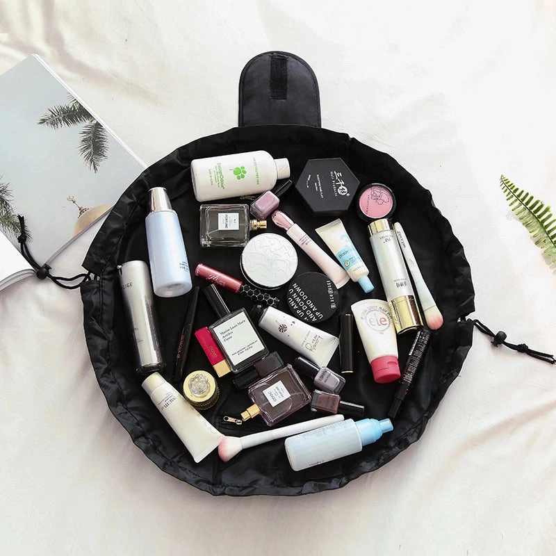 Women Drawstring Cosmetic Bag Travel Makeup Organizer Pouch