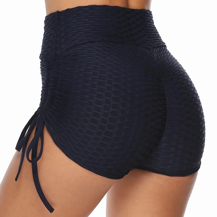 Women Elastic Waist Yoga Shorts High Waist Fitness Leggings
