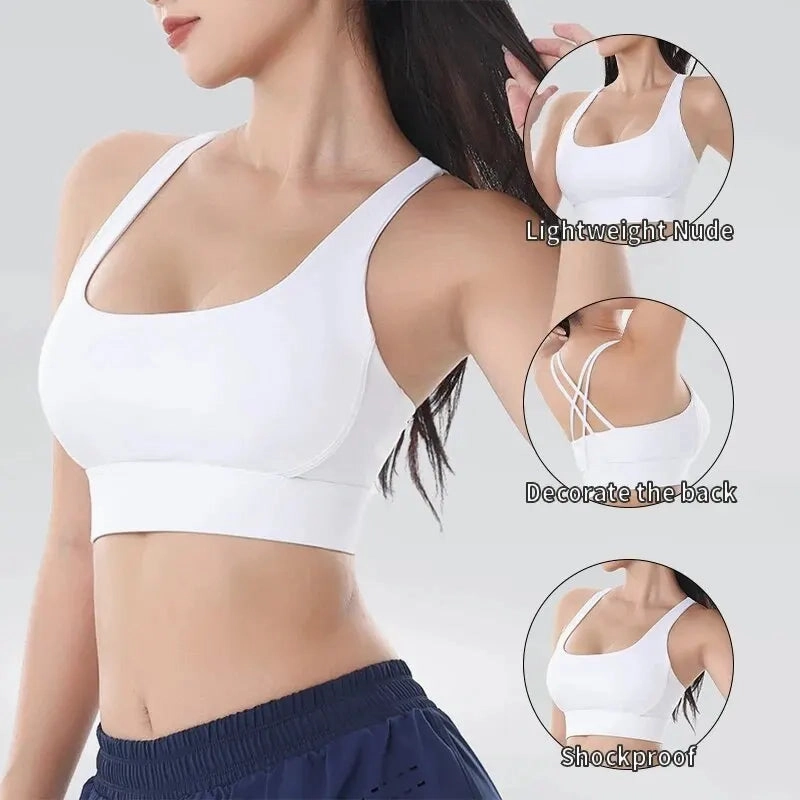 Women Fitness Yoga Bras Race Back Sports Bras Nylon Top Sexy Breathable Underwear for Gym Workout
