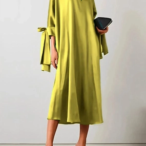 Women Floral Elegant Plus Size Midi Dress Lace Up Flare Sleeve Vintage Summer Wedding Casual Dress
