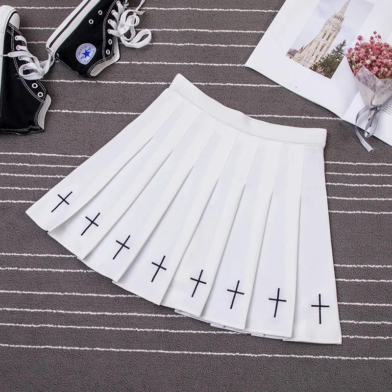 Women Harajuku Sweet Fresh Feeling High Waist Pleated Skirt