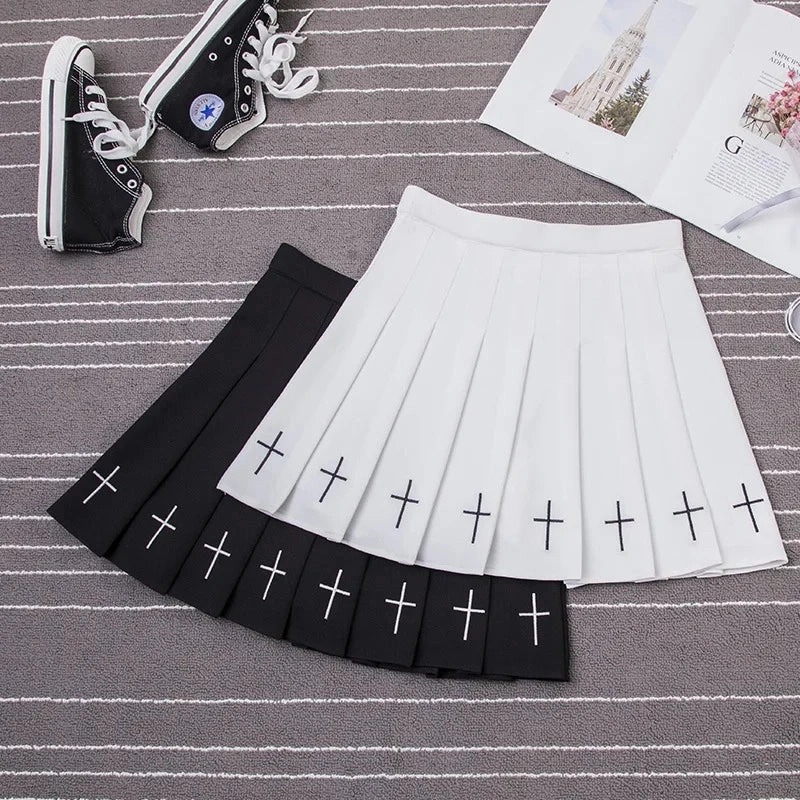 Women Harajuku Sweet Fresh Feeling High Waist Pleated Skirt