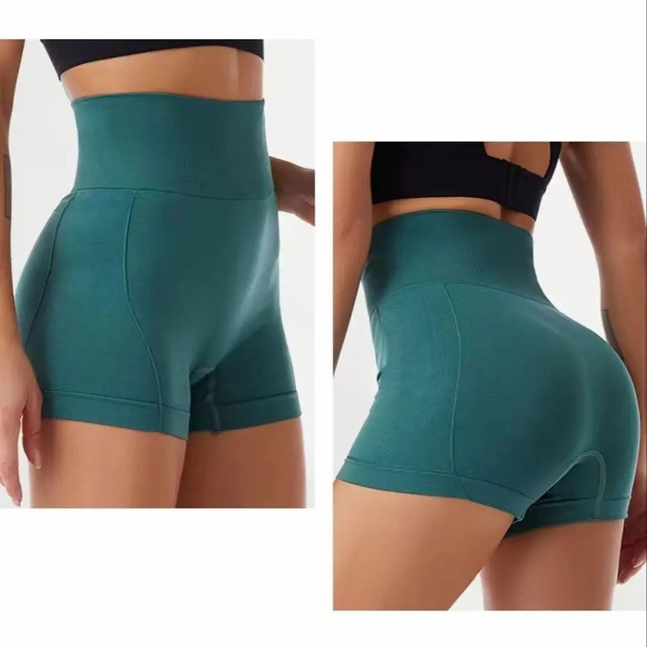 Women High Waist Workout Yoga Shorts Seamless Fit Scrunch Butt Leggings for Training and Running