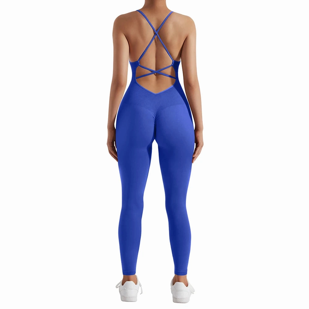 Women Jumpsuit Rompers Spring Summer Sleeveless Backless Bodycon