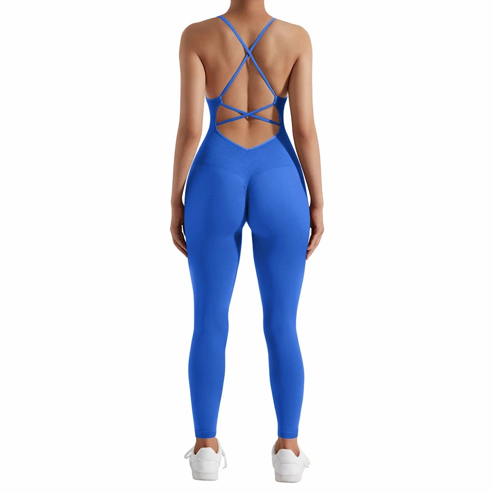 Women Jumpsuit Rompers Spring Summer Sleeveless Backless Bodycon