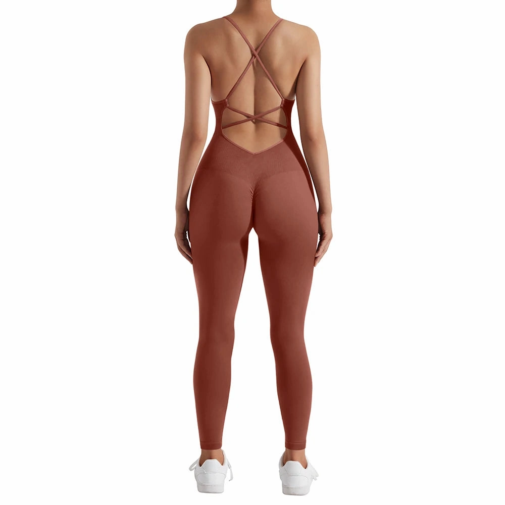 Women Jumpsuit Rompers Spring Summer Sleeveless Backless Bodycon
