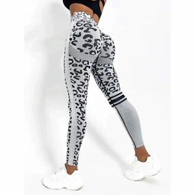 Women Leopard Seamless Yoga Pants High Waist Lifting Hip